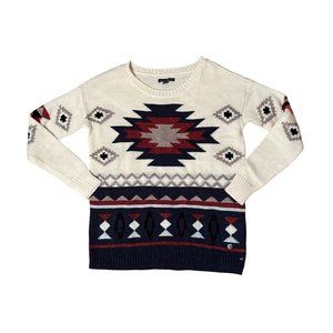 American Eagle Outfitters Southwestern Pattern Winter Sweater Size Small New Wit